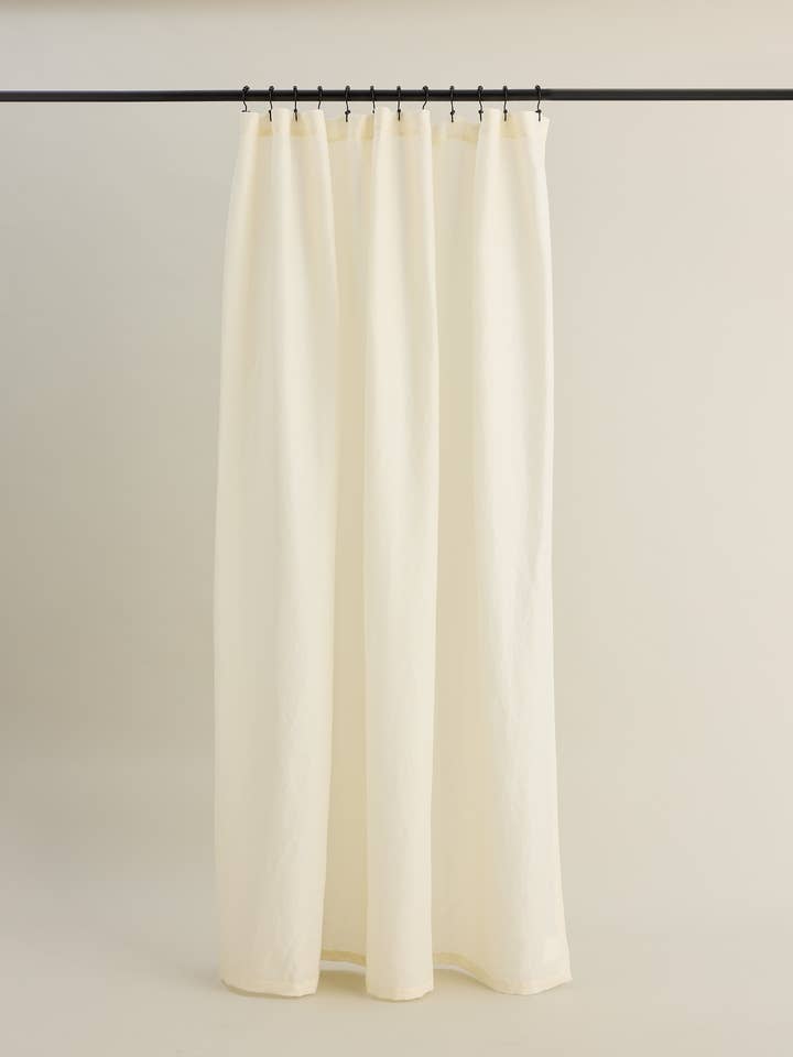 Stonebridge Washed Linen Shower Curtain for wholesale by Preston Lane