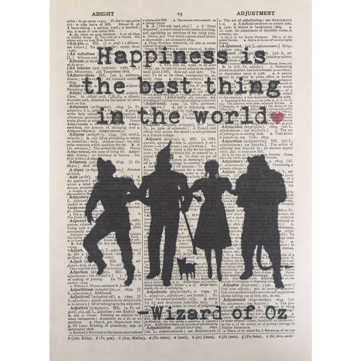Wizard Of Oz Dictionary Wall Art Print - Quirky Quote Art for wholesale by Parksmoonprints