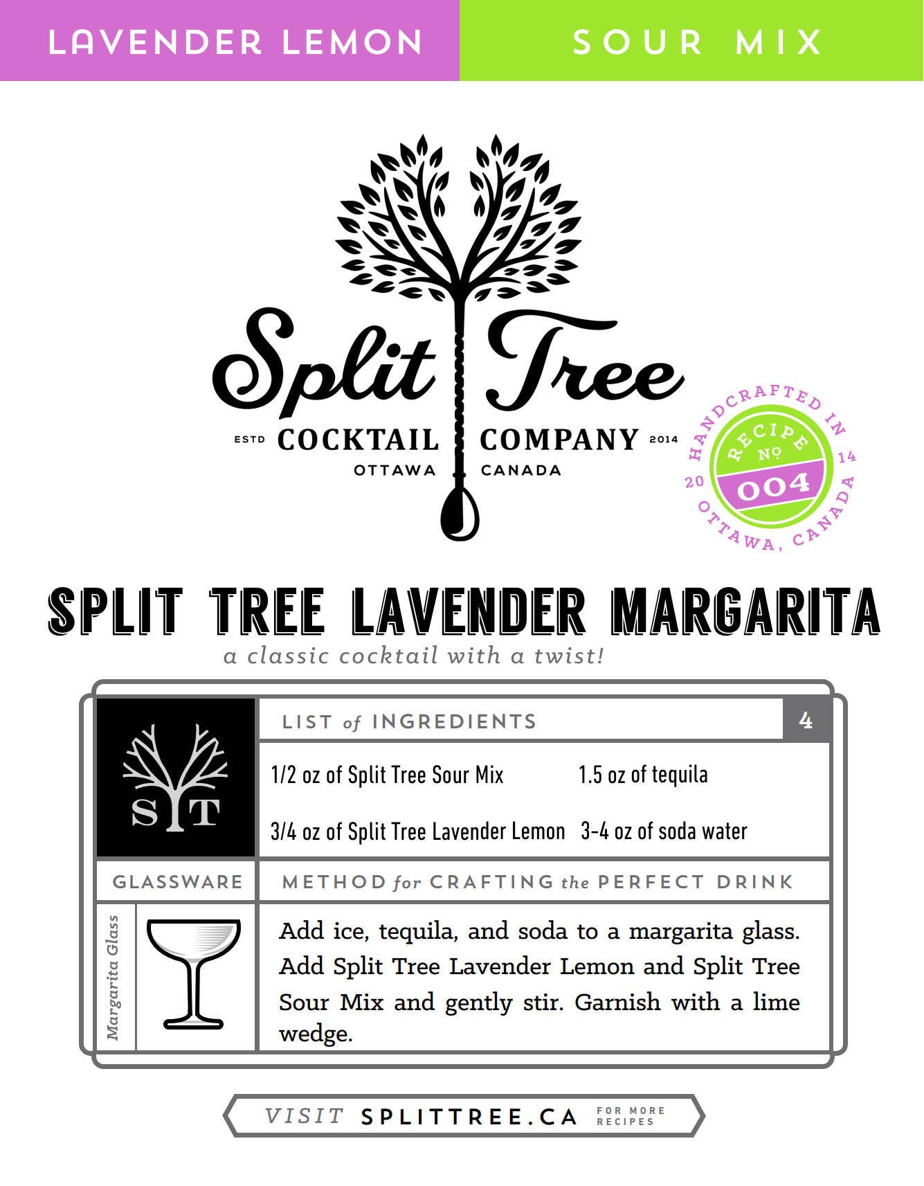 Split Tree Cocktail Co - Wholesale Cocktail Mix/Syrup - Lavender Lemon Cordial Cocktail and Soda Mix3