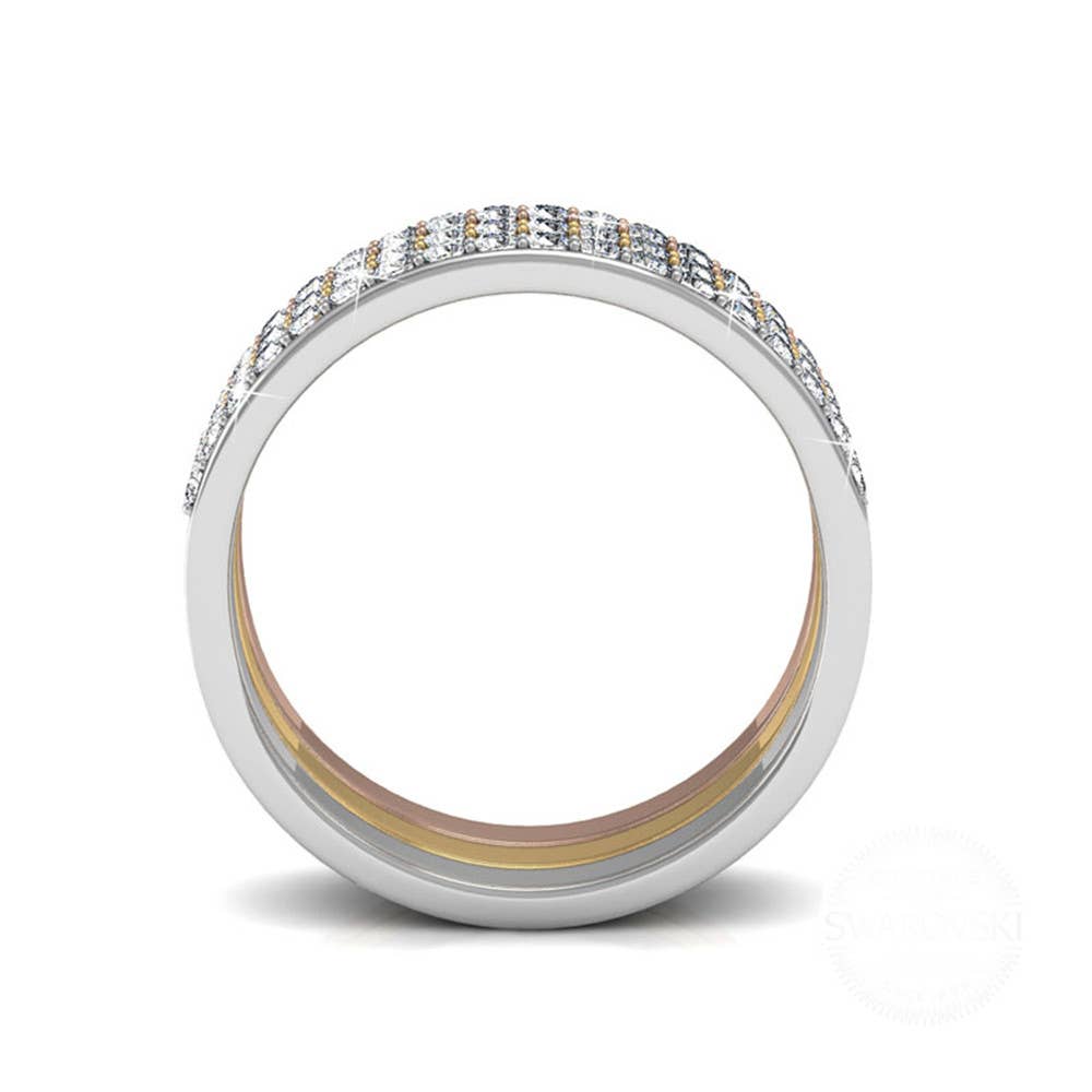 CARALI / MYC Paris – Großhandel Mehrsteinige Ringe – Trinity Ring – Silber, Gold, Roségold und Kristall2