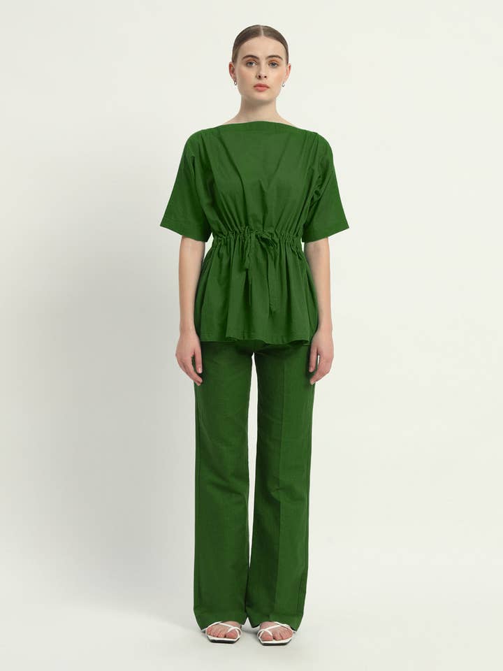 Ensemble coordonné Émeraude Queue Tordue pour la vente par Thevasa