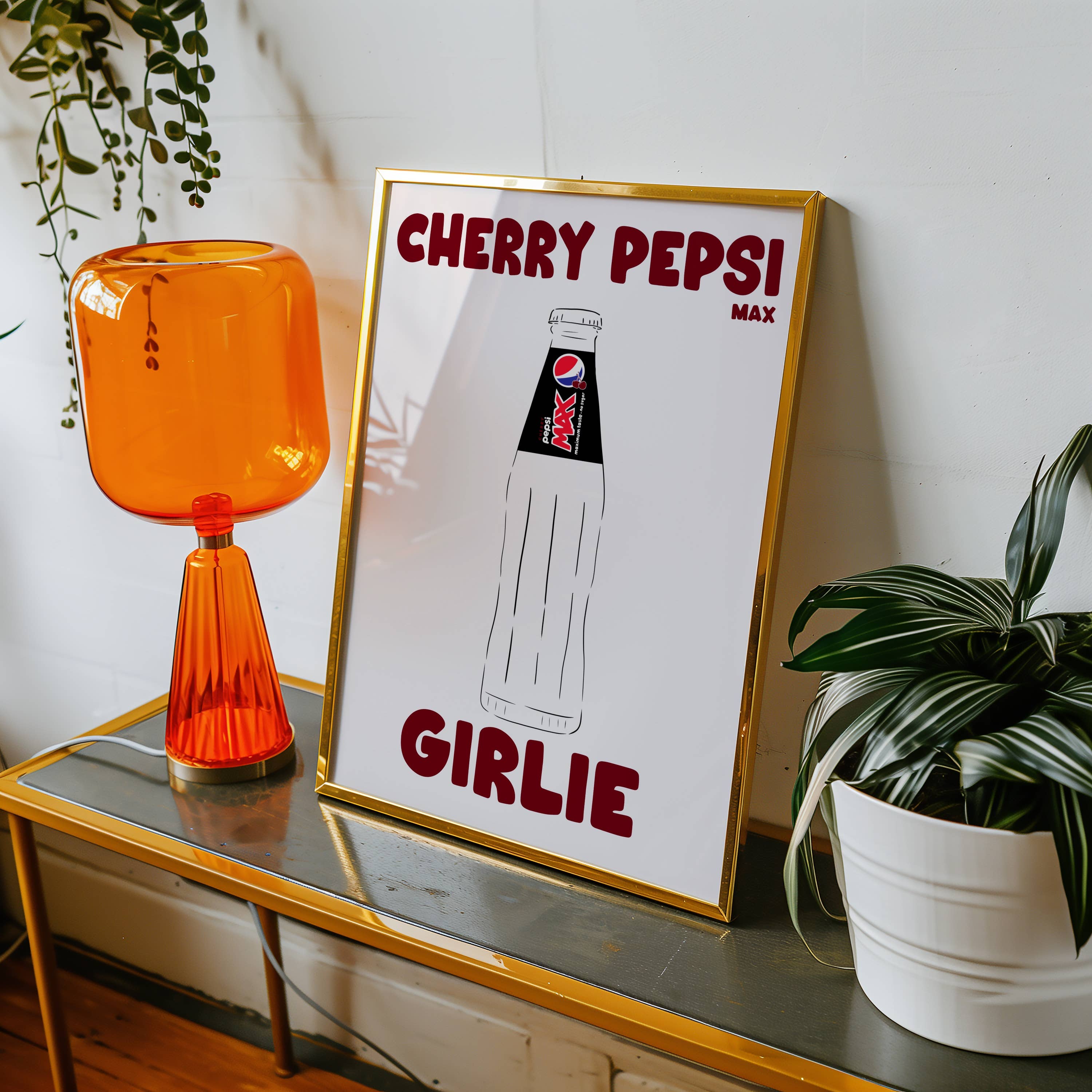 Novaa B Studio – wholesale Art print – Cherry Pepsi Max Girlie Wall Art - Retro Drink Print 3