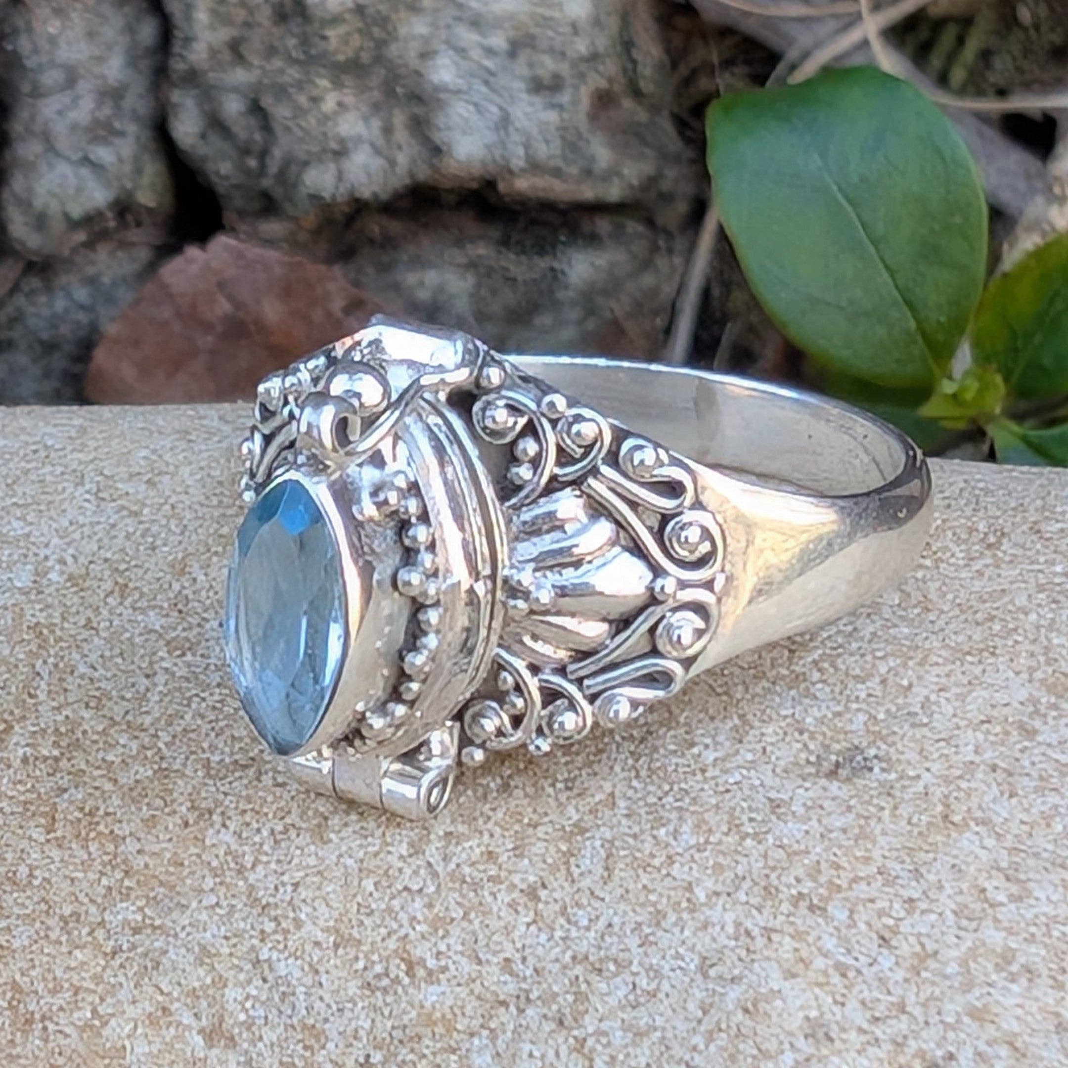 Silver Insanity – Engroshandel Statementring – Markisefacetteret ædelsten sterling sølv gift ring6