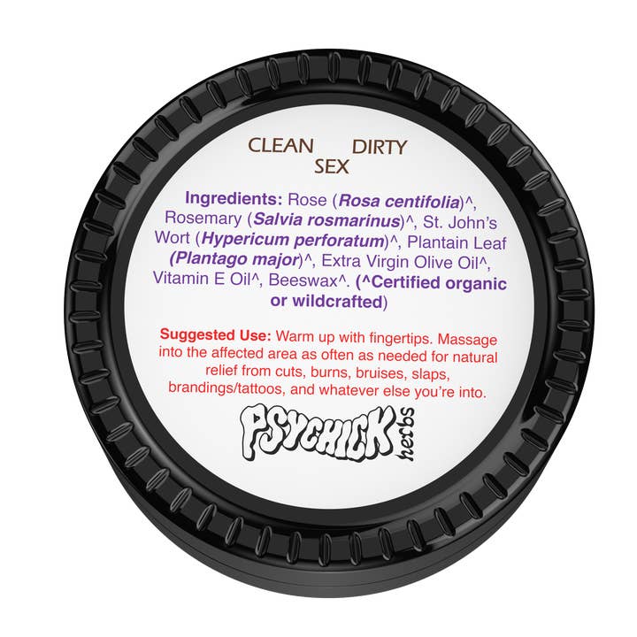PSYCHICK Herbs - Wholesale Healing Salve/Balm/Cream - Aftercare: BDSM Balm