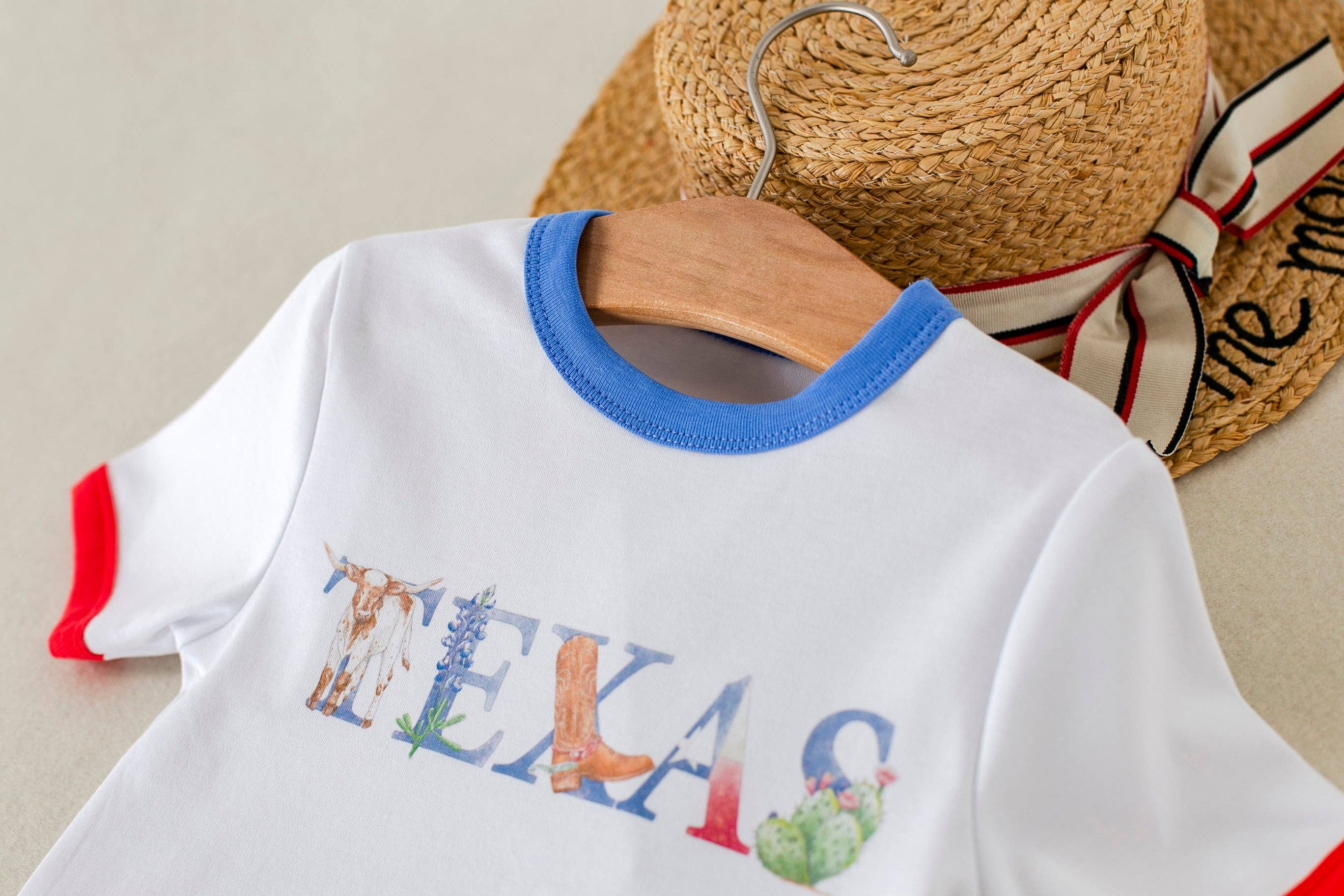 Nola Tawk - Vendita all'ingrosso Maglietta serigrafata - Bambini - T-shirt Little Texan in cotone biologico0