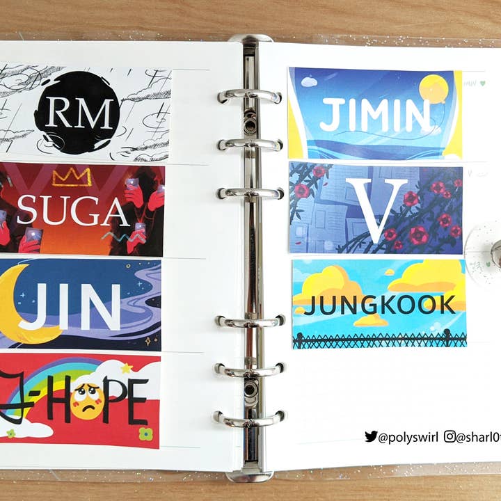 Bts Name Stickers for wholesale by shiinapop