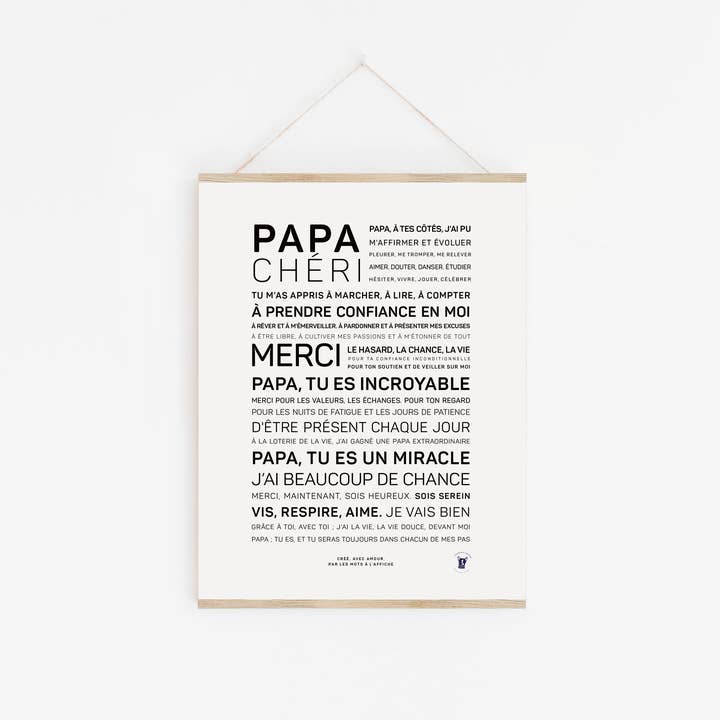Papa Chéri poster for wholesale by LES MOTS A L'AFFICHE