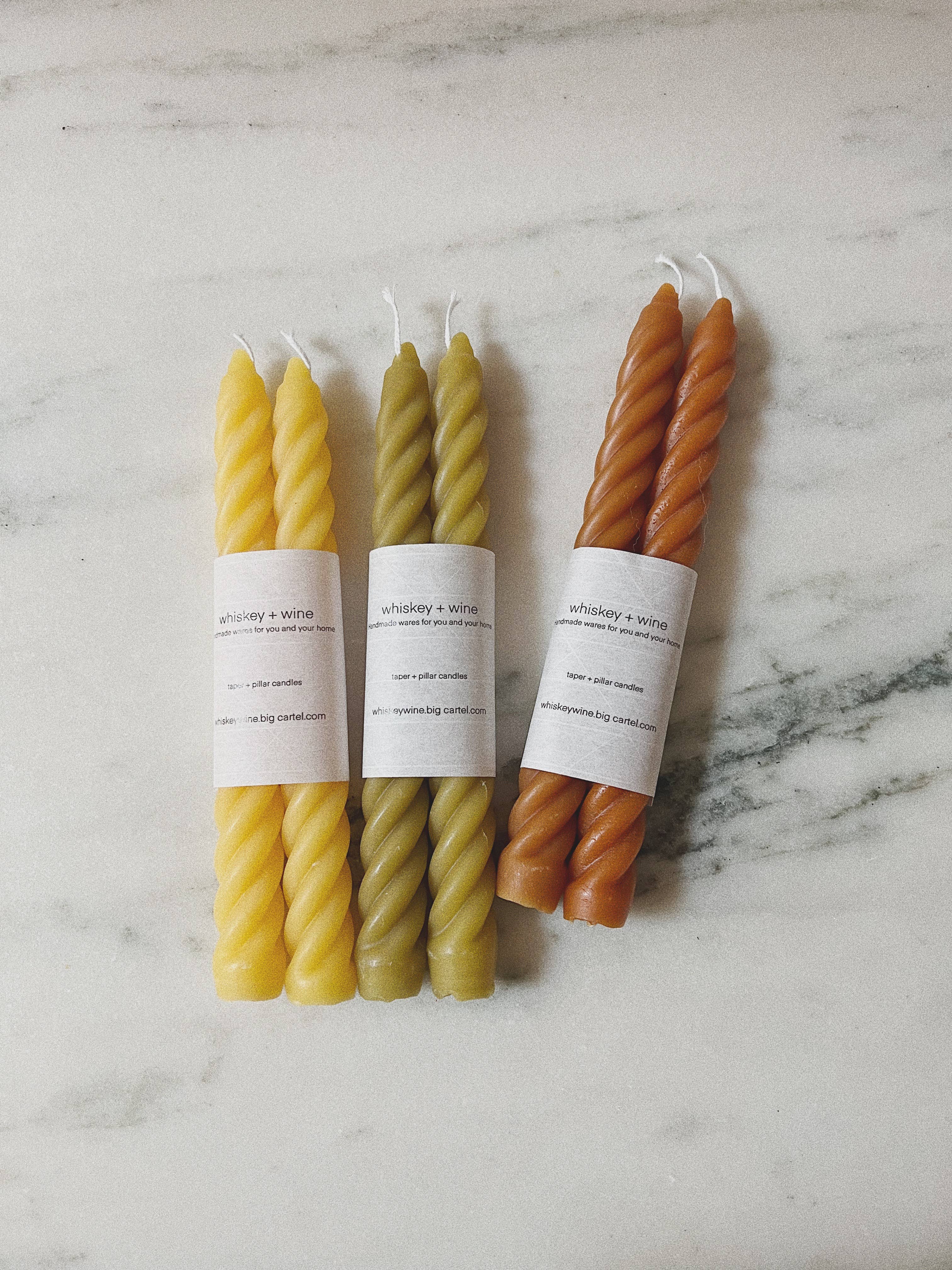 Whiskey + Wine - Wholesale Tapered Candle/Candlestick - Twisted taper candle1