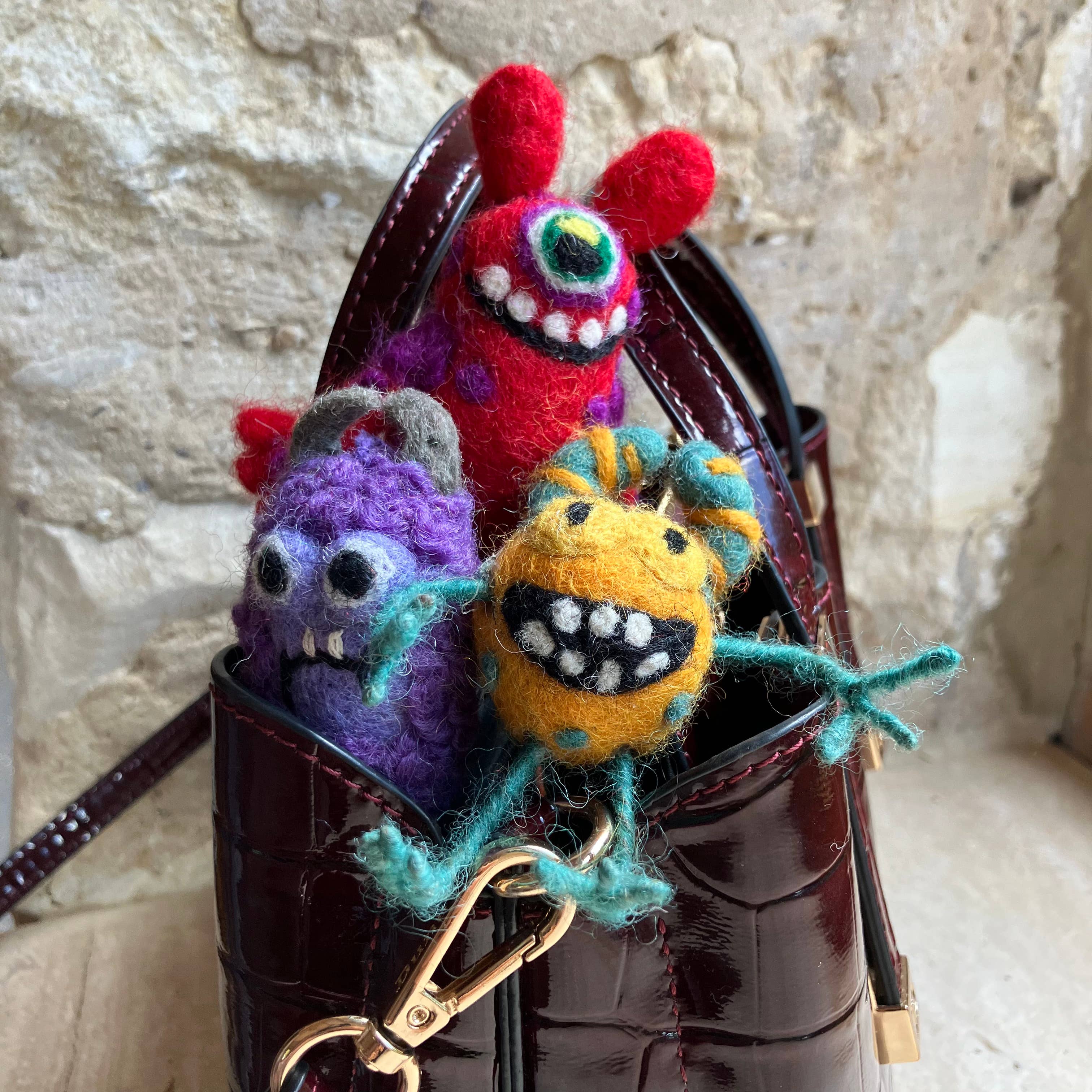 Felt So Good - Wholesale Ornament - Handmade Felt Moody Monsters Hanging Decorations5