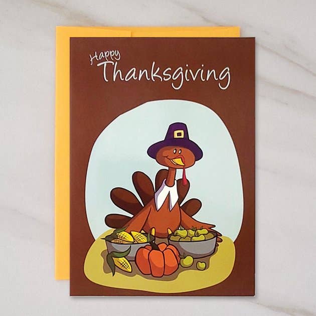 Thanksgiving Turkey - Thanksgiving Greeting Card for wholesale by Wholesalegreetingcards.co
