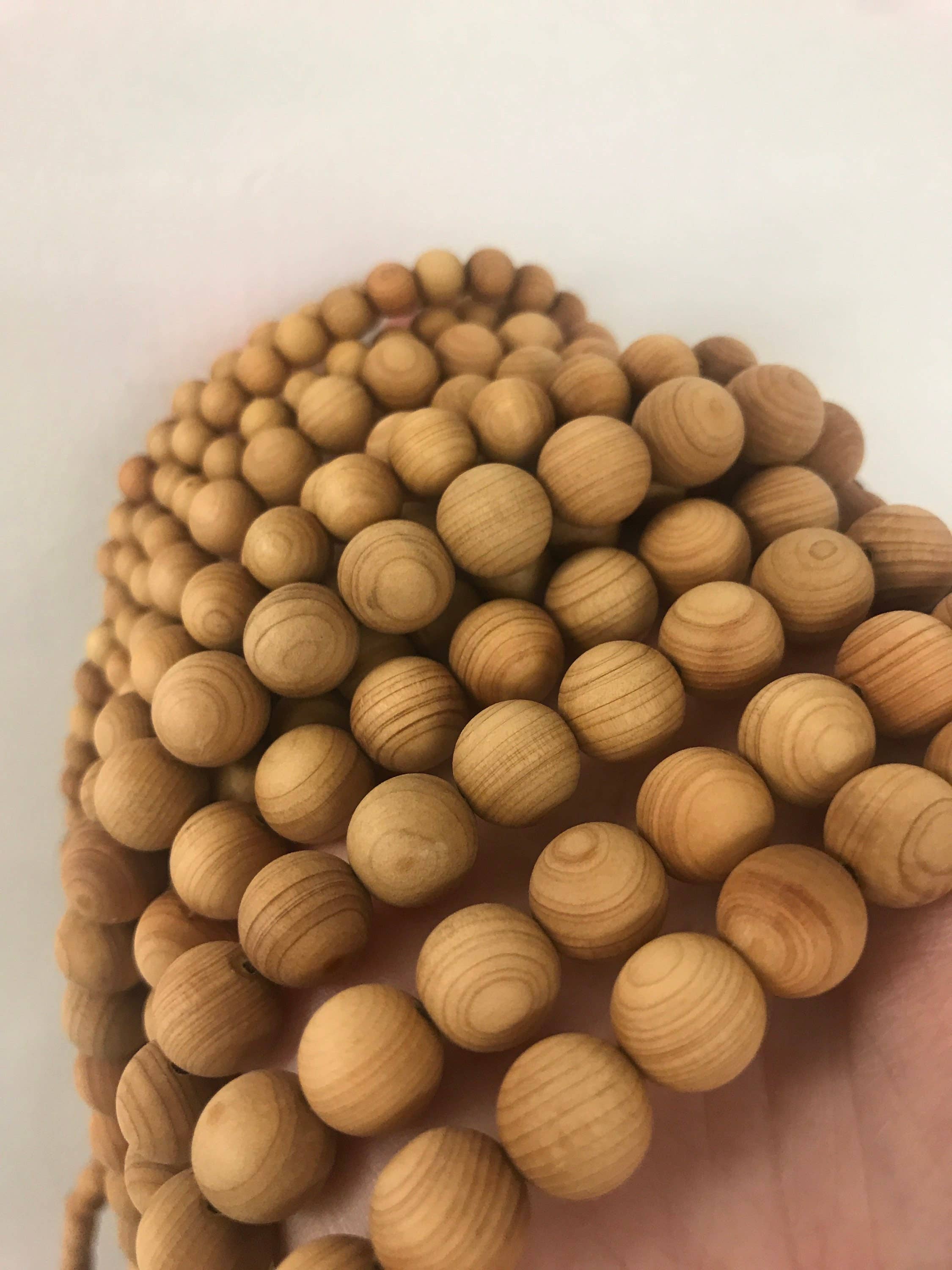 The Bead Bazaar - Vente Perle - Perles en bois de santal de 32 pouces, jolies perles en bois naturel Fo6