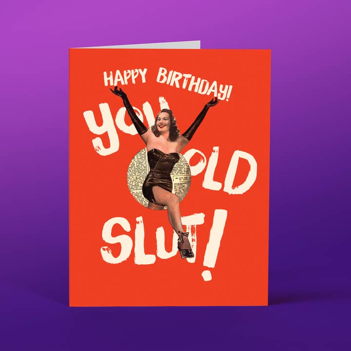 OffensiveDelightful - Venta al por mayor Tarjetas de cumpleaños - ¡VIEJA ZORRA! tarjeta de cumpleaños