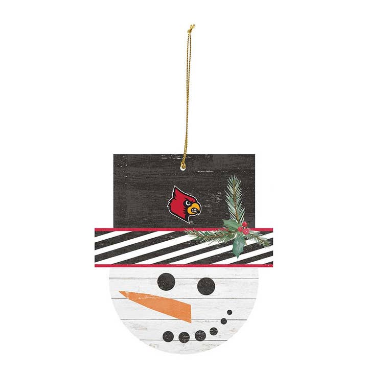 Snowman Ornament Louisville Cardinals for wholesale by KH Sports Fan
