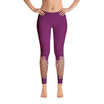 Polainas de yoga para mujer Deep Berry para venta al por mayor de SuniaYoga