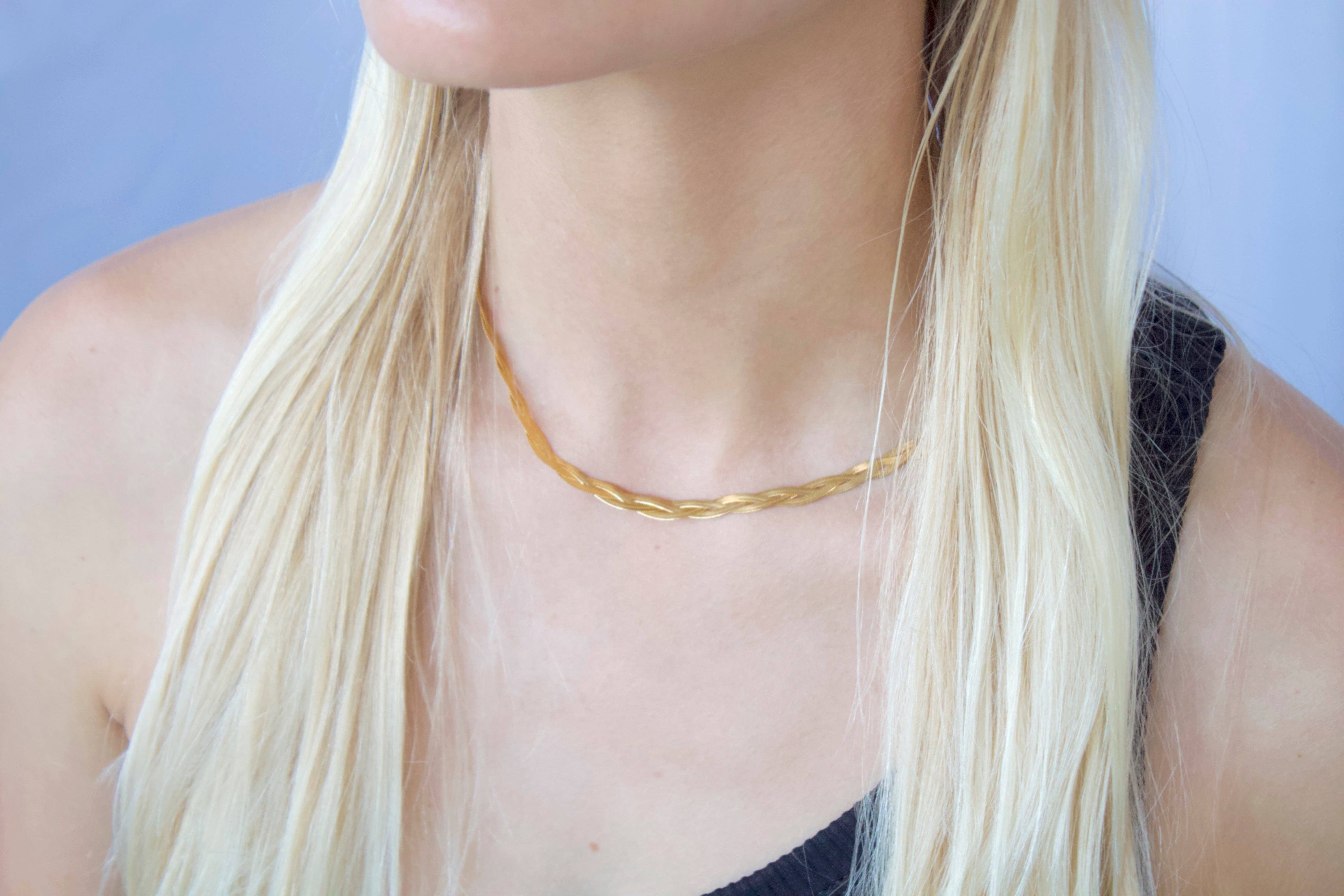 SALTY CALI - Wholesale Link & Chain Necklace - Braid Necklace ~ Salty Babes2