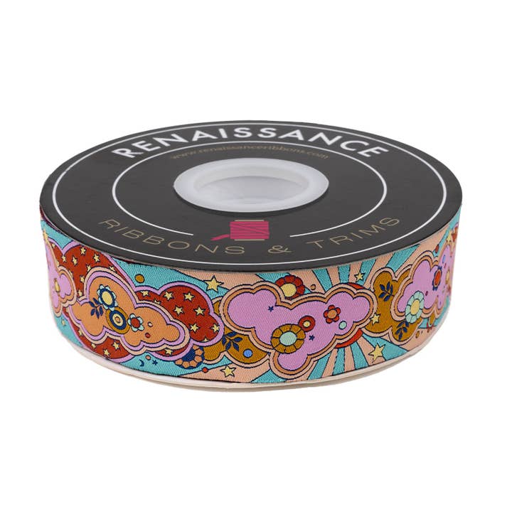 Clouds - 1-1/2" width - Mythical by Stacy Peterson - 15 Yard Spool for wholesale by Renaissance Ribbons