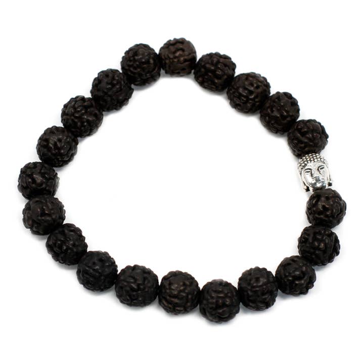 Pulseira Rudraksha Jala Mala Buda - Escuro por atacado de AW Artisan