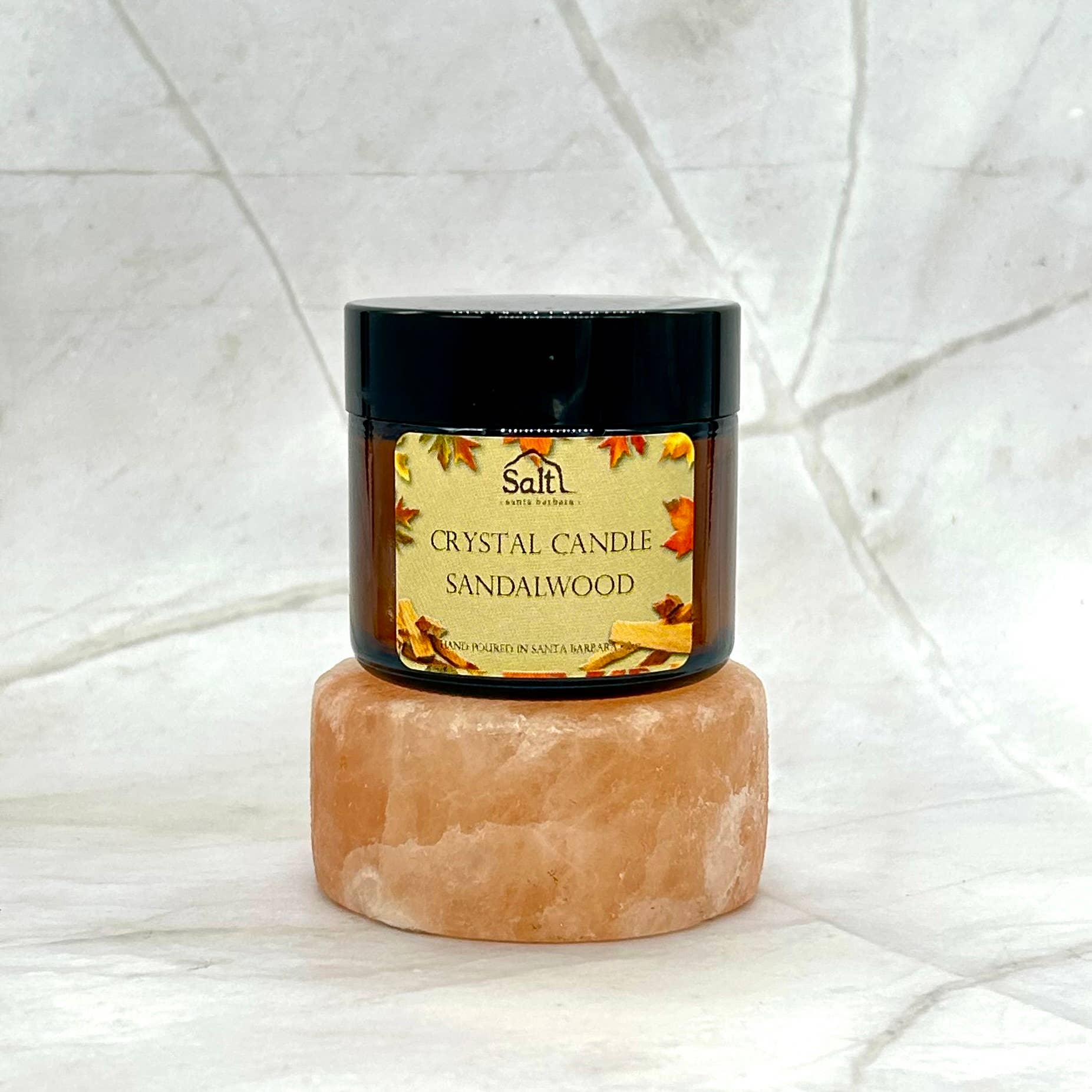 Salt Cave Santa Barbara - Wholesale Jar/Filled Candle - Himalayan Crystal Candle2