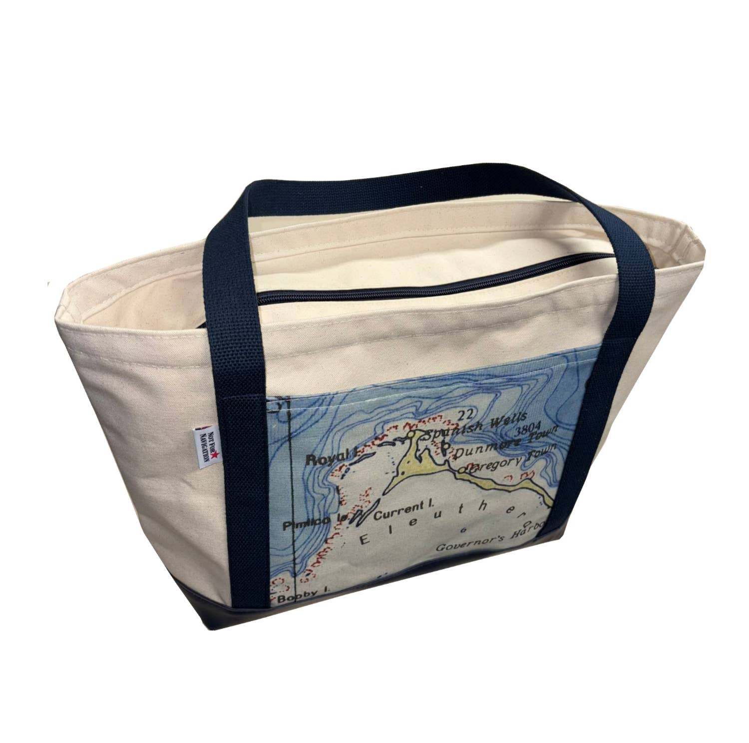 Not for Navigation - Wholesale Tote Bag - Women's - the Yachting Tote - Custom Location Nautical Chart or Map2