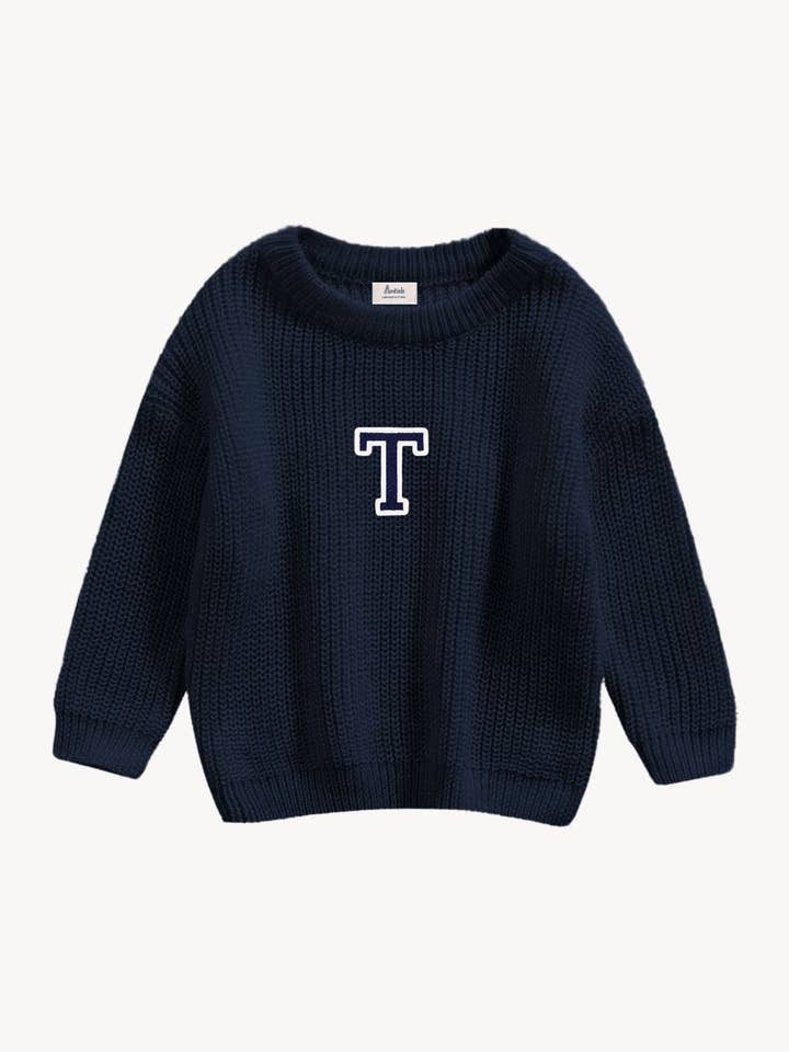 KIDS - NAVY BLUE JERSEY | MINI INITIAL for wholesale by Anitials
