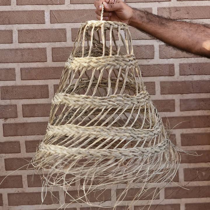 martitec – wholesale Ljuskrona/hängande ljus – Flätad taklampa i naturlig palmfiber - Upphängning