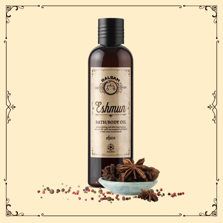 ESHMUN Spice bath/body oil for wholesale by Balsam Holistic