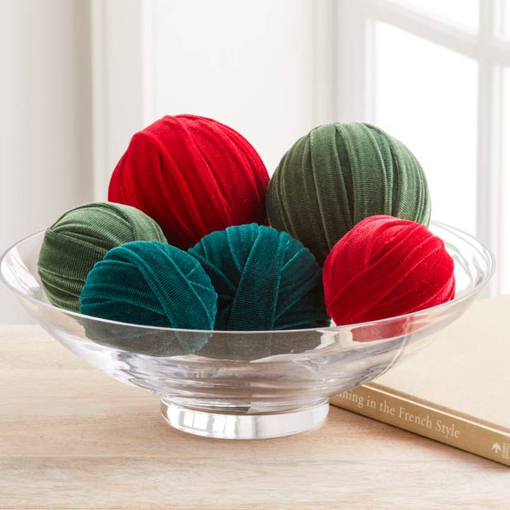 Your Heart's Content - Wholesale Decorative Tabletop Object - Velvet Spheres Spring Table Decor Fall Centerpiece Gift for8