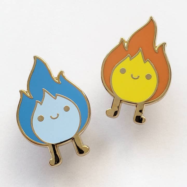 happy flame enamel pin for wholesale by These Things