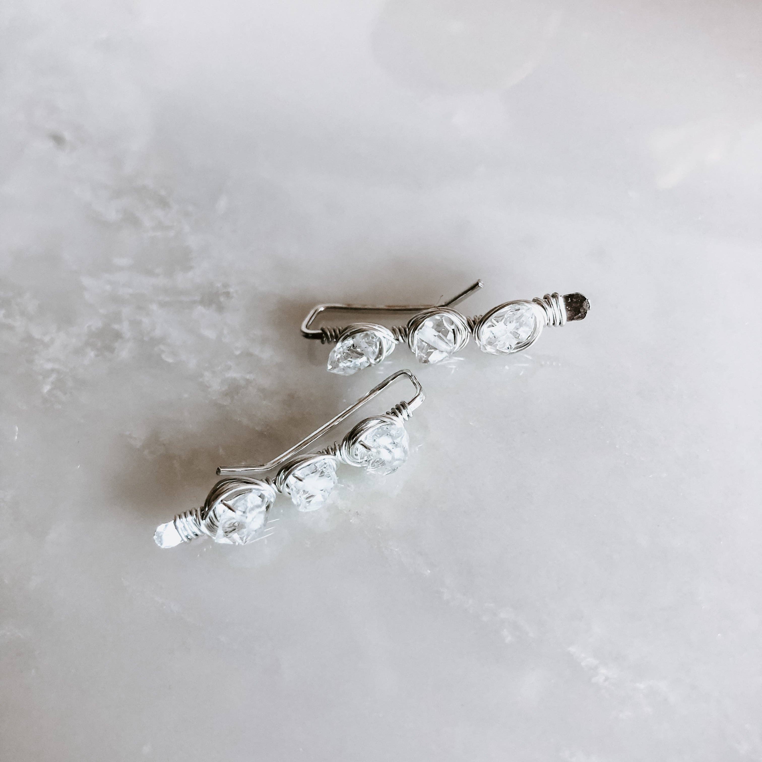 Derive Jewelry - Vendita all'ingrosso Orecchini ear jacket/climber - Herkimer Diamond Ear Climbers4