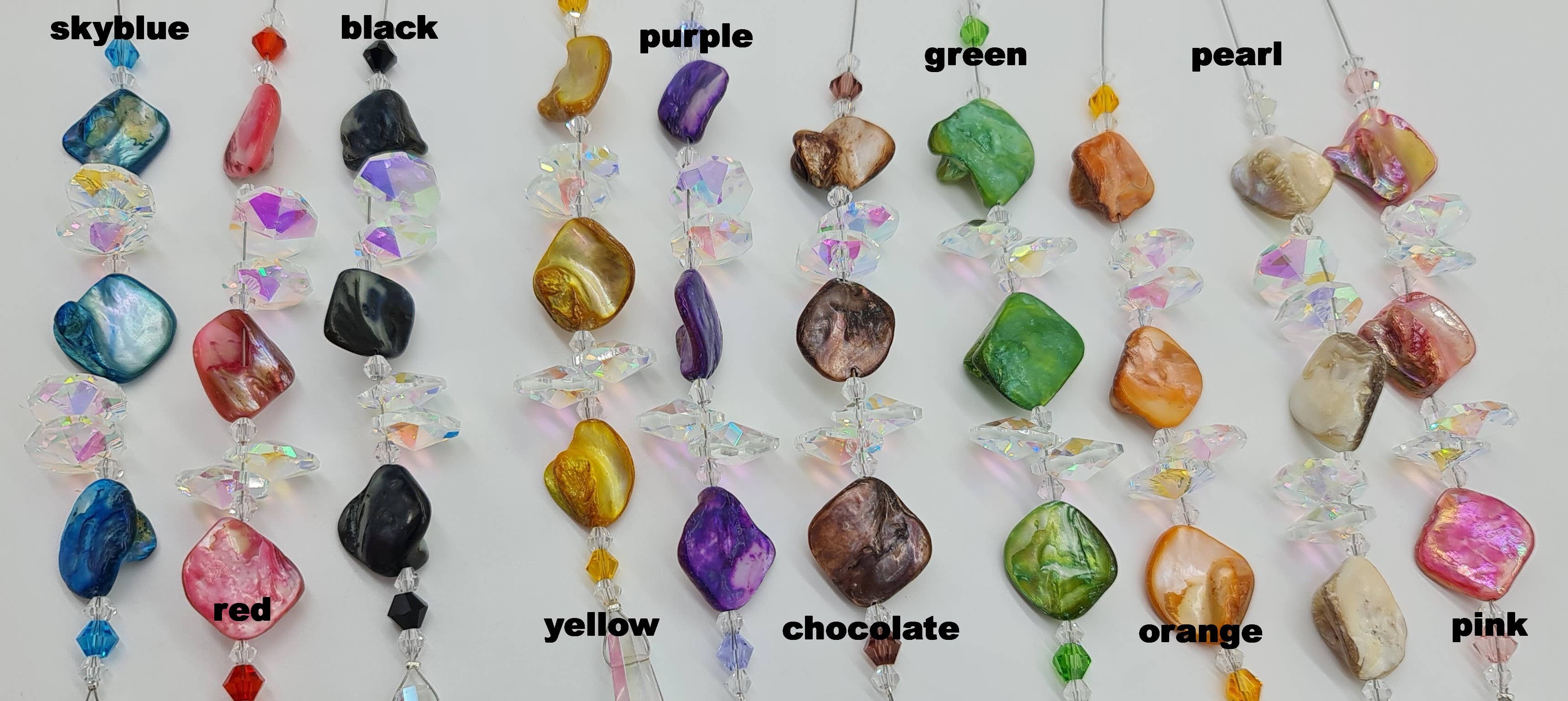 Gifts N Crystals – wholesale Suncatcher – Butterfly Suncatchers- filigree shell beads BFSC-S17