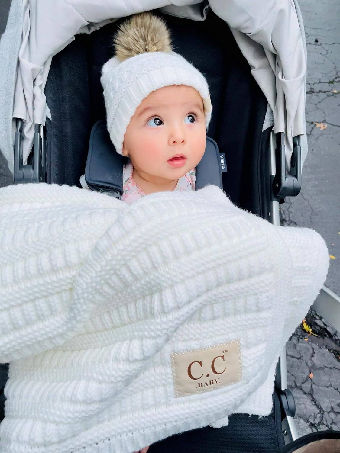 Funky Junque - Wholesale Bedding blanket – Kids & Baby - Baby Throw Blanket - Ribbed Knit (Ivory)1