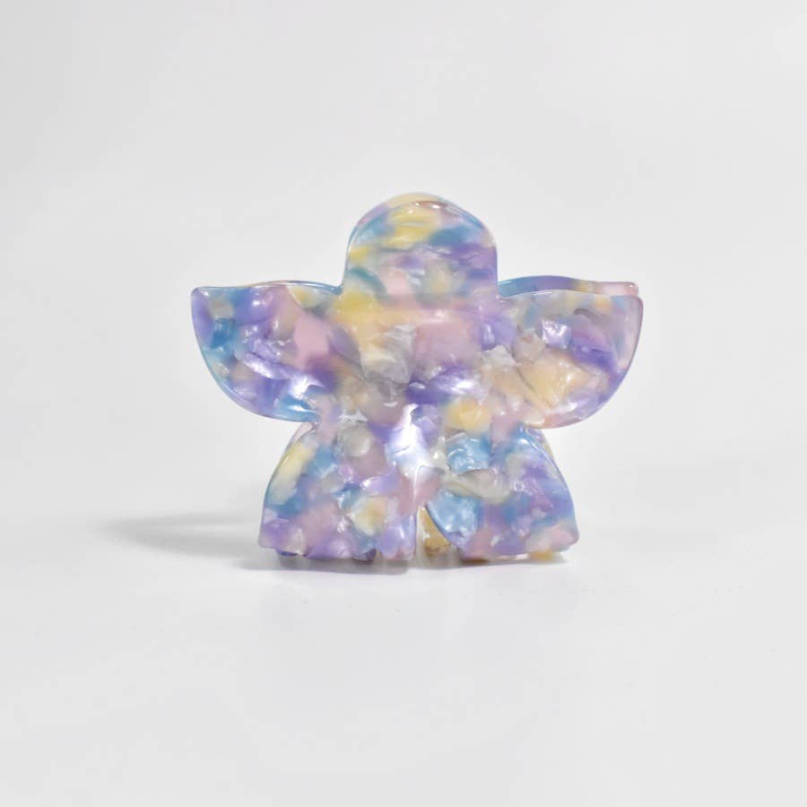 SoapElenGlen - Wholesale Hair Clip - Women's - Tortoise & Marbled Plumeria Flower Acetate Hair Claw Clip9