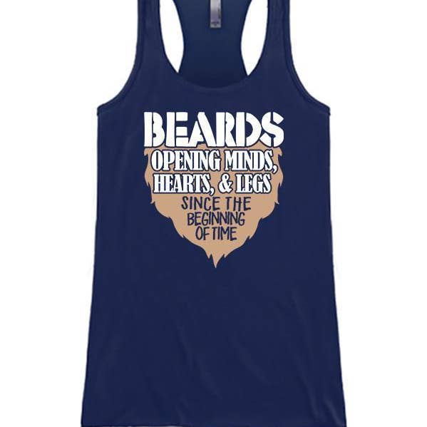 Men's Tank Top: Beards Opening Minds & Legs for wholesale by Soulful Wear