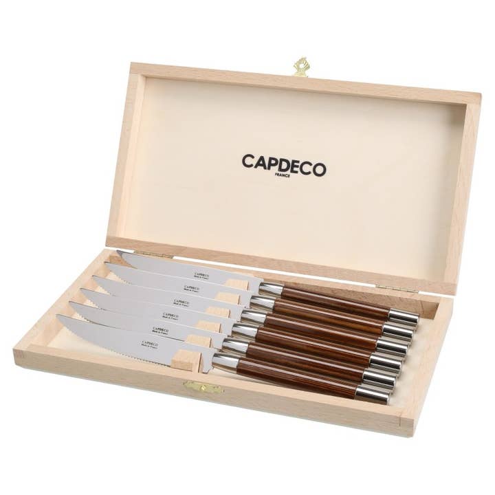 Conty Bois - Set mit 6 Steakmessern für den Großhandel von Capdeco