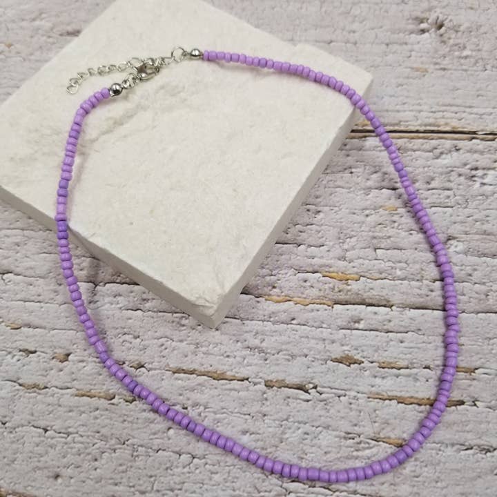 Treasure Wholesale – wholesale Pärlband/Pärlhalsband – Boho lager färgglada utsäde pärlor halsband6