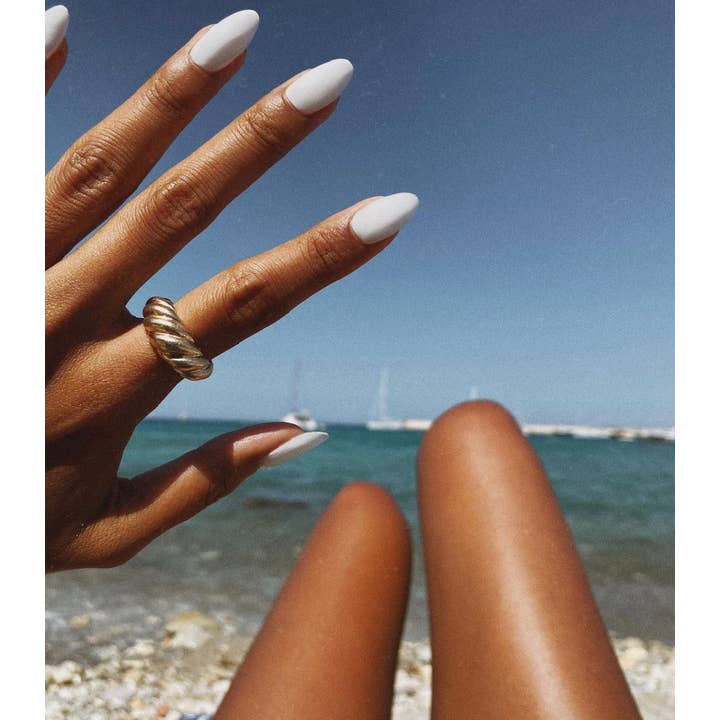 Space 46 Wholesale - Wholesale Band/Stacked Ring - 18K Gold Plated Twist Ring