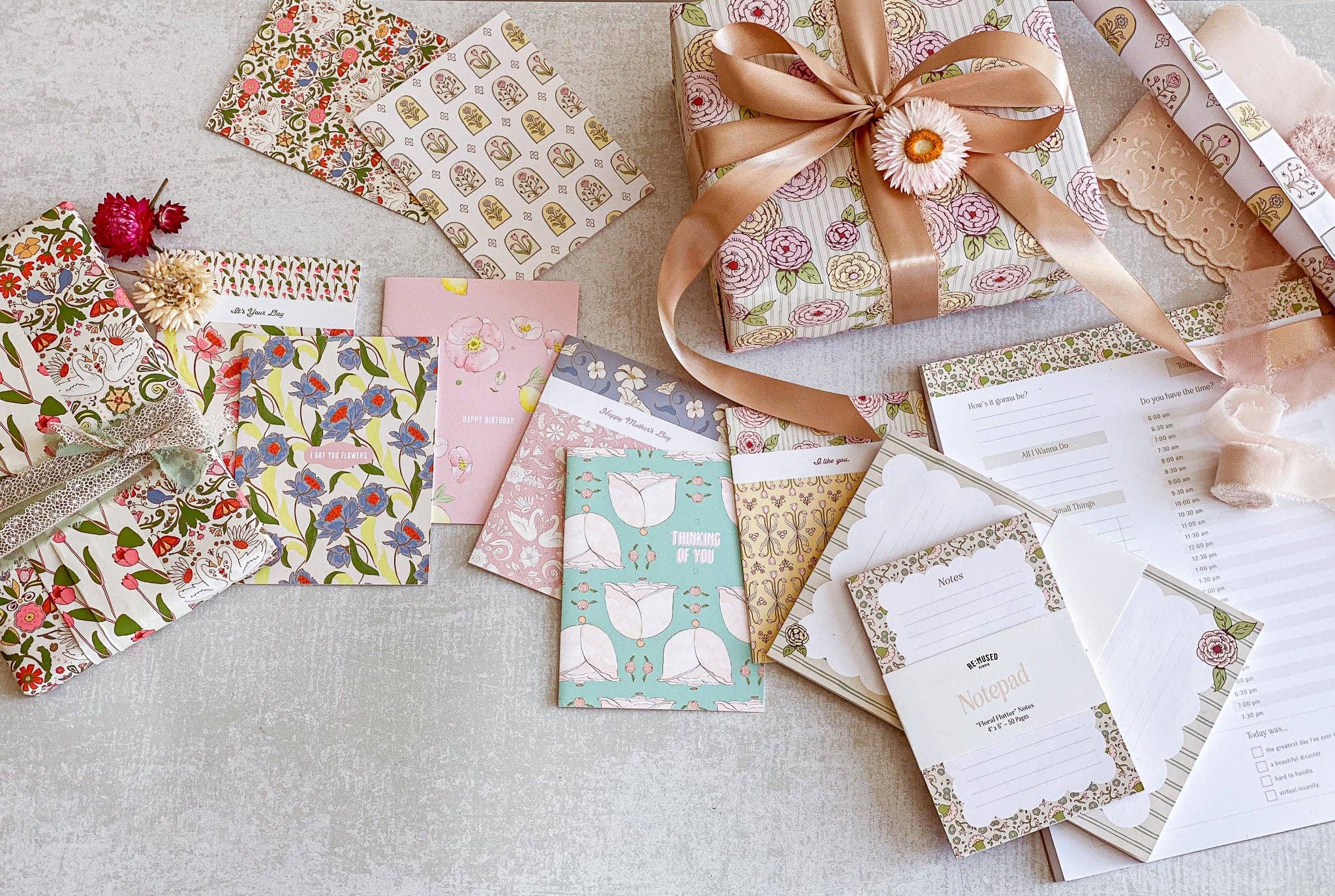 re:mused studio - Wholesale Flat Wrap - Cambrifornia Gift Wrap Sheet-Double Sided16