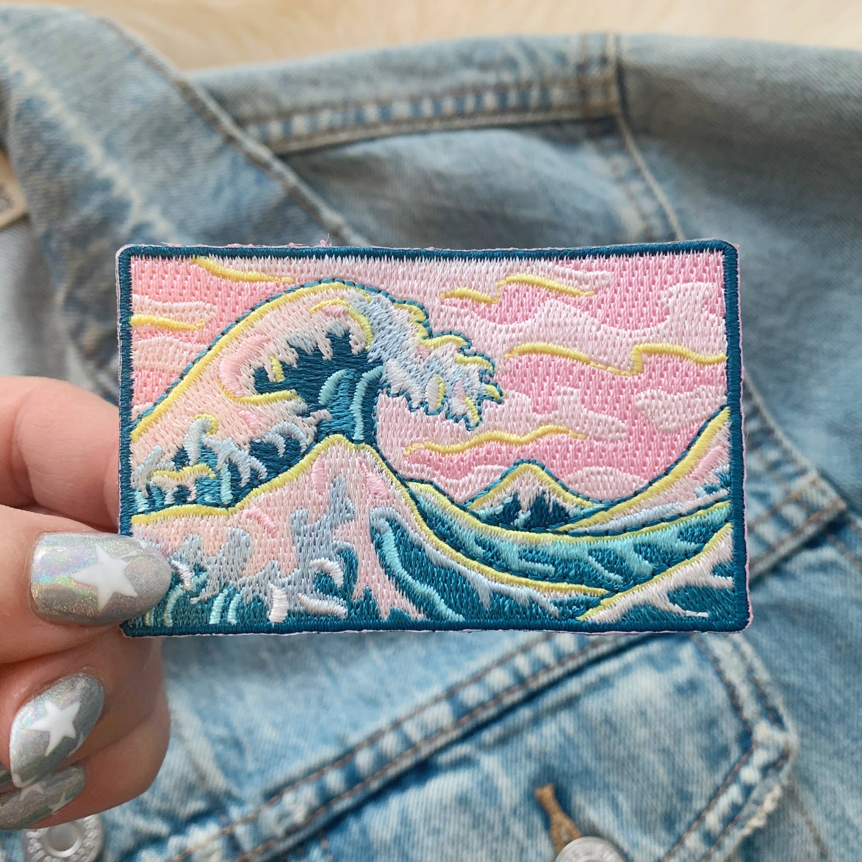 Wildflower + Co. - Wholesale Patch - Patch - Waves Collection - Great Wave & Pink Skies