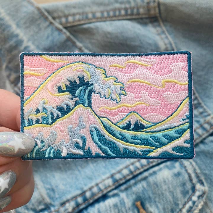 Patch - Collection Waves - Great Wave & Pink Skies pour la vente par Wildflower + Co.