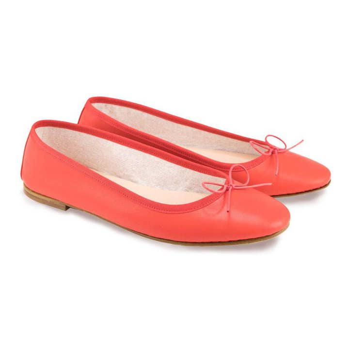 NICOLE ballerina in Mandarin Nappa for wholesale by Spelta Milano