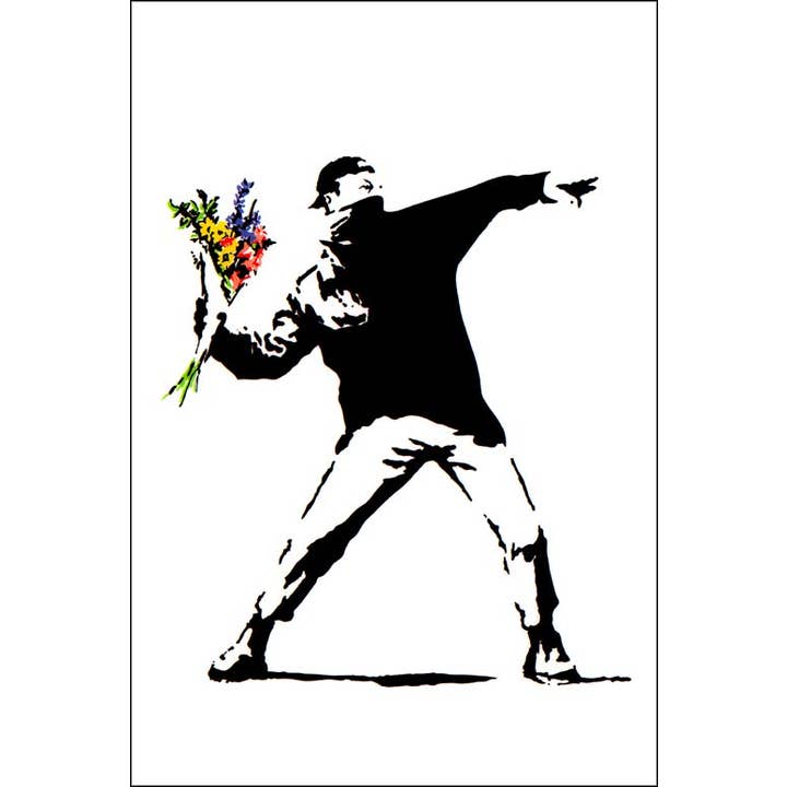 Postcard - Flower Bomber: Banksy for wholesale by VisionWorks LLC