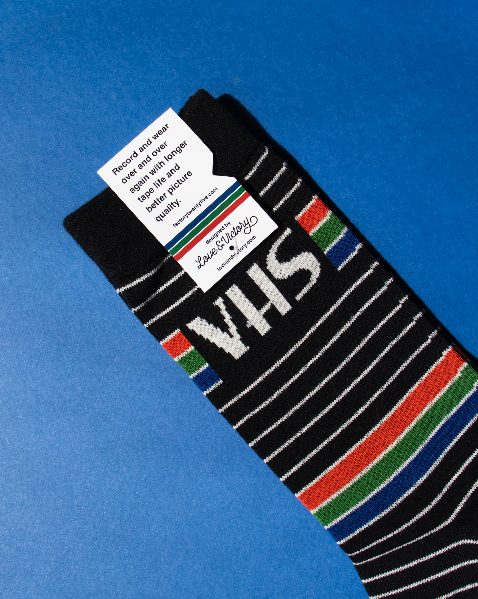 Love & Victory - Wholesale Socks - Unisex - Unisex RGB VHS Tape Socks 1