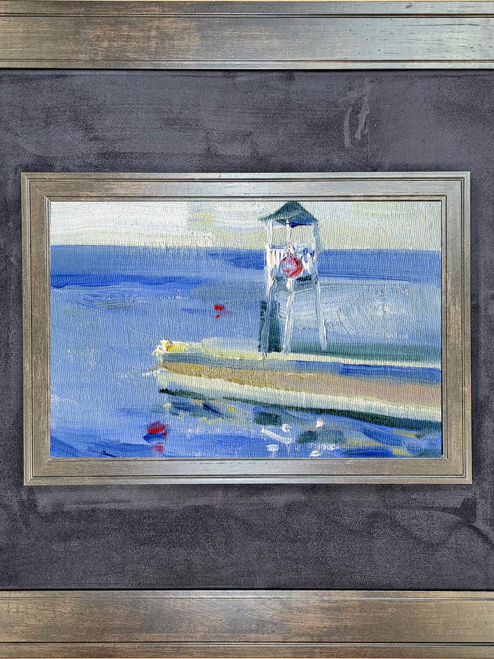 Coastal Life II with Espresso Walnut and Fabric for wholesale by The Brightener Group