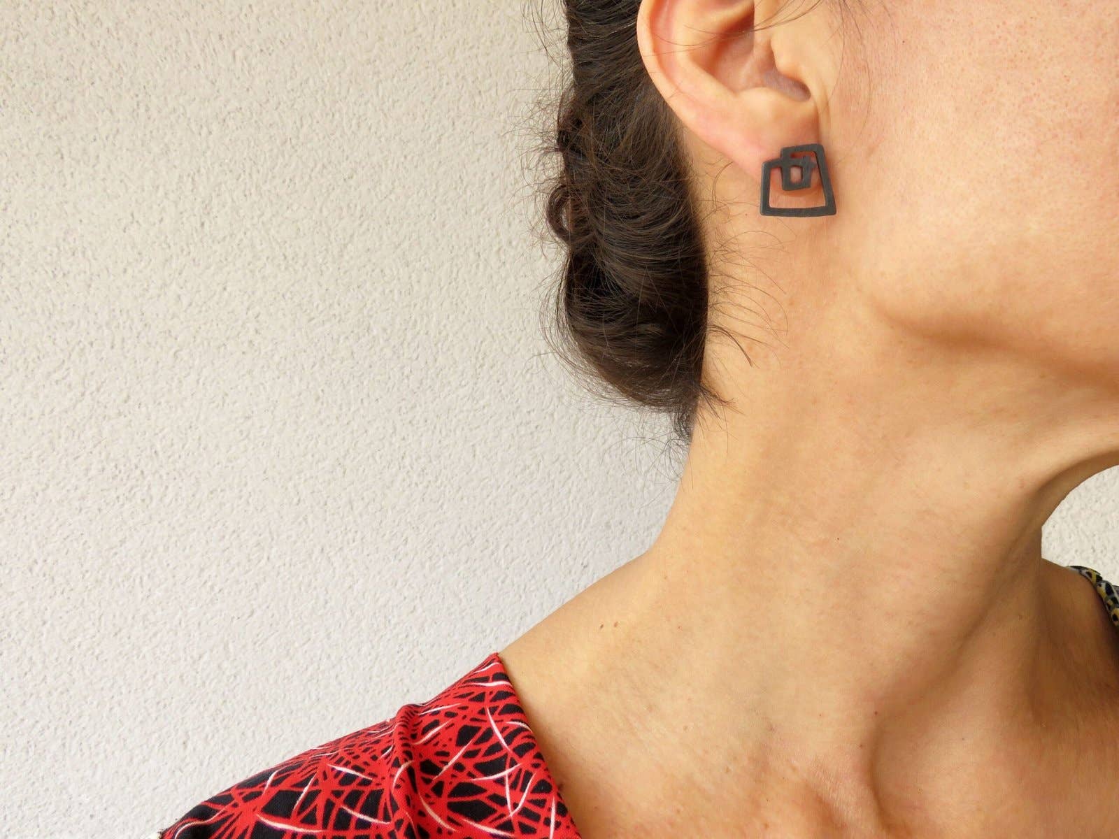 Kimya Joyas – Brincos de pino por atacado – Brincos de Prata Oxidada Esculturais1