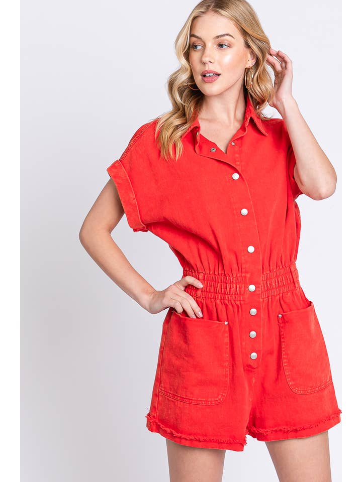 Sewn and Seen - Venta al por mayor Peto - Mujer - Mameluco de mezclilla con botones y bolsillos4