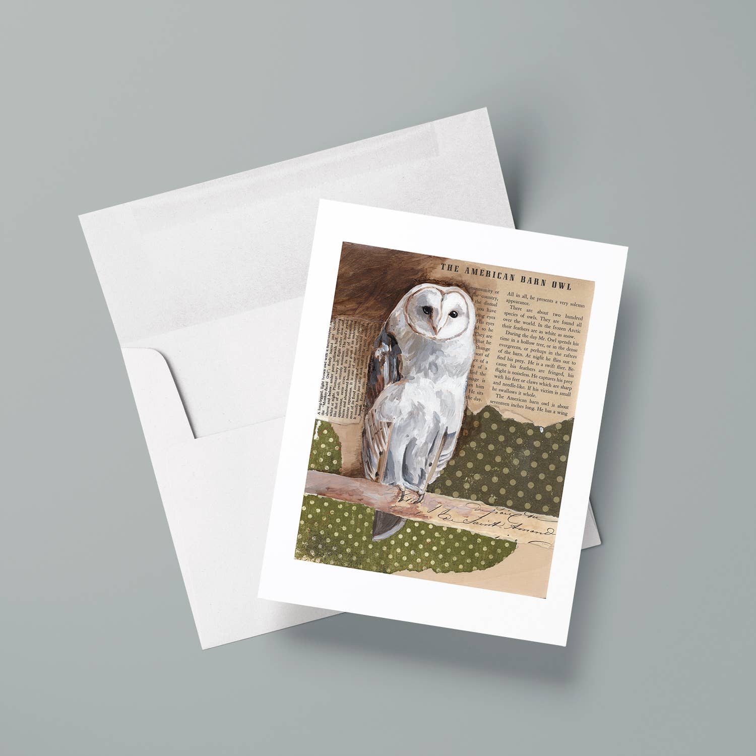 Kasey Melissa Art – Cartão de saudação diária por atacado – Coruja Barn/Cartão de Saudações em Branco