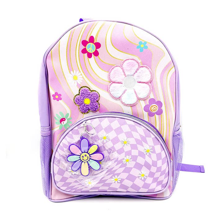 AJ Aguiar - Wholesale Backpack - Kids - Groovy Flower Deluxe Backpack1