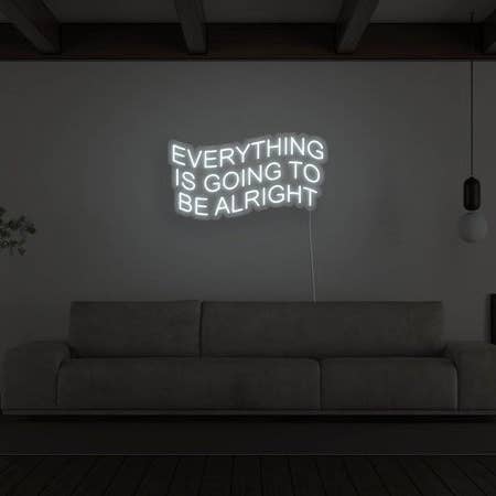 Letrero LED de neón Everything Is Going To Be Alright para venta al por mayor de BeNeonUnicorn