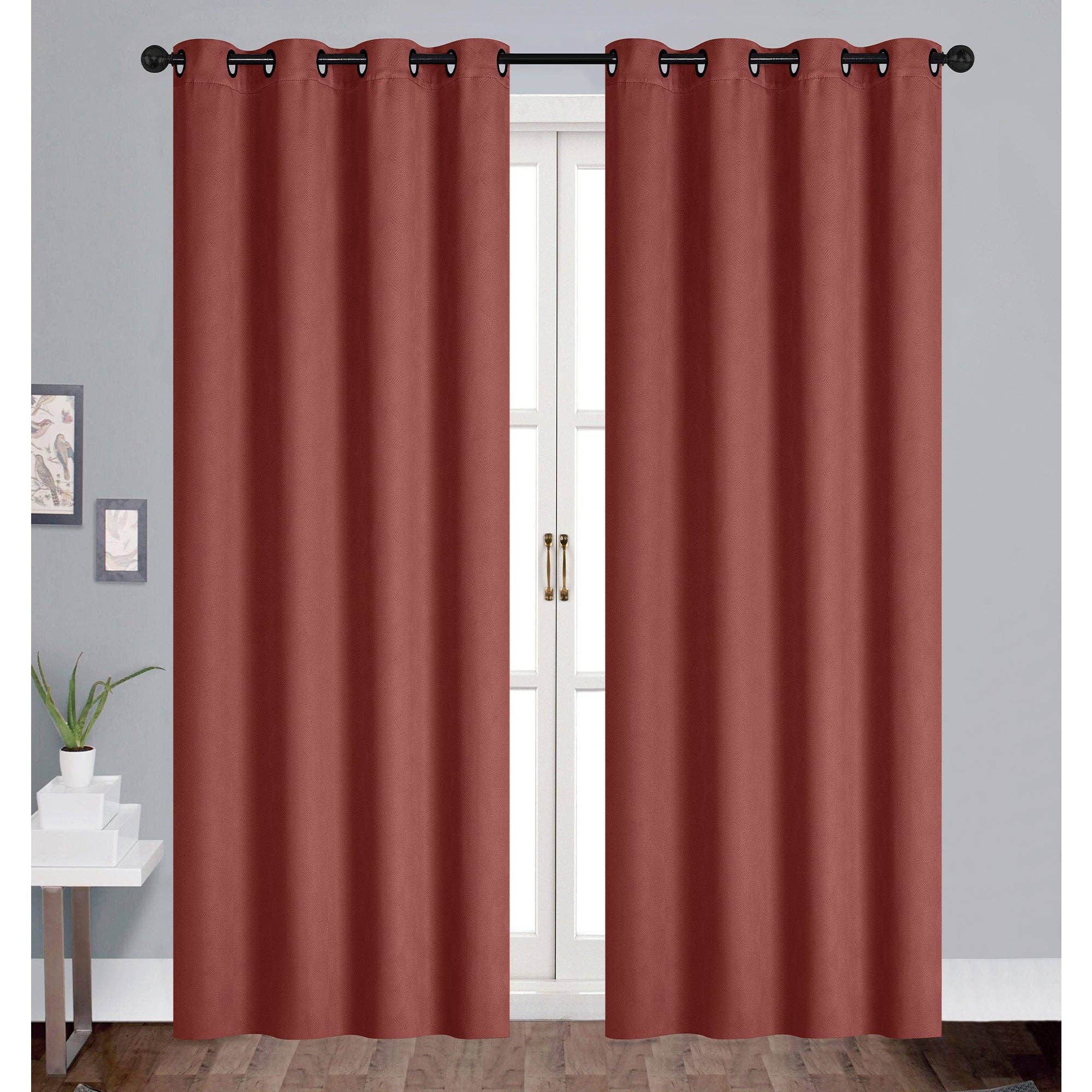 ShopBobbys - Vendita all'ingrosso Tende - Pannello per finestra oscurante con occhielli Jones Embossed Geo, 54x84 pollici7