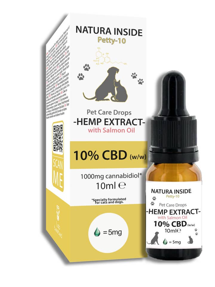 Natura Inside Hemp Oil for pets 10%, Petty Series, 10ml for wholesale by NEUROXTRACTS
